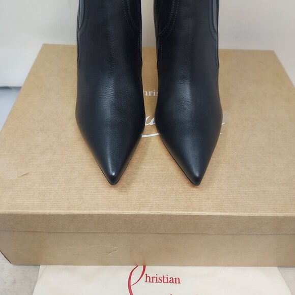 Christian Louboutin Santigag Black Leather Western Boot - Picture 10 of 11